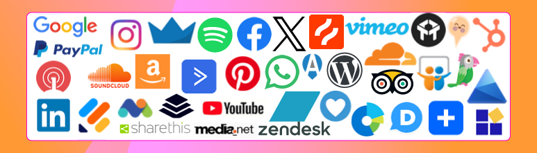 Logo's 3rd parties automatic cookie blocker list WeePie Cookie Allow